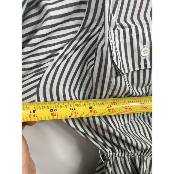 VTG POLO Dress w/Front Pockets Black White Stripe Boating Sailing Sz 14 - Picture 8 of 13